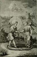An illustration from Die ihren Gott liebende Seele, vorgestellt in den Sinnbildern des Hermanni Hugonis über seine Pia desideria, und des Ottonis Vaenii, über die Liebe Gottes, mit neuen Kupffern und Versen, welche zielen auf das innere Christenthum, aus dem Frantzösischen ins Teutsche übersetzt (1743)