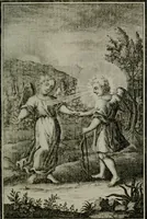 An illustration from Die ihren Gott liebende Seele, vorgestellt in den Sinnbildern des Hermanni Hugonis über seine Pia desideria, und des Ottonis Vaenii, über die Liebe Gottes, mit neuen Kupffern und Versen, welche zielen auf das innere Christenthum, aus dem Frantzösischen ins Teutsche übersetzt (1743)