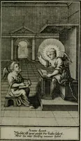 An illustration from Die ihren Gott liebende Seele, vorgestellt in den Sinnbildern des Hermanni Hugonis über seine Pia desideria, und des Ottonis Vaenii, über die Liebe Gottes, mit neuen Kupffern und Versen, welche zielen auf das innere Christenthum, aus dem Frantzösischen ins Teutsche übersetzt (1743)