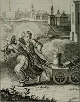 An illustration from Die ihren Gott liebende Seele, vorgestellt in den Sinnbildern des Hermanni Hugonis über seine Pia desideria, und des Ottonis Vaenii, über die Liebe Gottes, mit neuen Kupffern und Versen, welche zielen auf das innere Christenthum, aus dem Frantzösischen ins Teutsche übersetzt (1743)