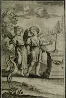 An illustration from Die ihren Gott liebende Seele, vorgestellt in den Sinnbildern des Hermanni Hugonis über seine Pia desideria, und des Ottonis Vaenii, über die Liebe Gottes, mit neuen Kupffern und Versen, welche zielen auf das innere Christenthum, aus dem Frantzösischen ins Teutsche übersetzt (1743)
