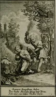 An illustration from Die ihren Gott liebende Seele, vorgestellt in den Sinnbildern des Hermanni Hugonis über seine Pia desideria, und des Ottonis Vaenii, über die Liebe Gottes, mit neuen Kupffern und Versen, welche zielen auf das innere Christenthum, aus dem Frantzösischen ins Teutsche übersetzt (1743)