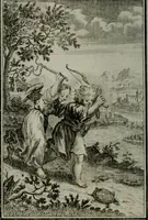 An illustration from Die ihren Gott liebende Seele, vorgestellt in den Sinnbildern des Hermanni Hugonis über seine Pia desideria, und des Ottonis Vaenii, über die Liebe Gottes, mit neuen Kupffern und Versen, welche zielen auf das innere Christenthum, aus dem Frantzösischen ins Teutsche übersetzt (1743)
