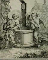 An illustration from Die ihren Gott liebende Seele, vorgestellt in den Sinnbildern des Hermanni Hugonis über seine Pia desideria, und des Ottonis Vaenii, über die Liebe Gottes, mit neuen Kupffern und Versen, welche zielen auf das innere Christenthum, aus dem Frantzösischen ins Teutsche übersetzt (1743)