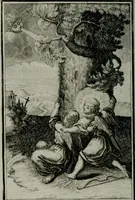 An illustration from Die ihren Gott liebende Seele, vorgestellt in den Sinnbildern des Hermanni Hugonis über seine Pia desideria, und des Ottonis Vaenii, über die Liebe Gottes, mit neuen Kupffern und Versen, welche zielen auf das innere Christenthum, aus dem Frantzösischen ins Teutsche übersetzt (1743)