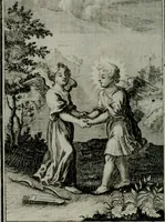 An illustration from Die ihren Gott liebende Seele, vorgestellt in den Sinnbildern des Hermanni Hugonis über seine Pia desideria, und des Ottonis Vaenii, über die Liebe Gottes, mit neuen Kupffern und Versen, welche zielen auf das innere Christenthum, aus dem Frantzösischen ins Teutsche übersetzt (1743)