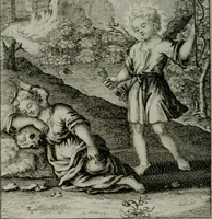 An illustration from Die ihren Gott liebende Seele, vorgestellt in den Sinnbildern des Hermanni Hugonis über seine Pia desideria, und des Ottonis Vaenii, über die Liebe Gottes, mit neuen Kupffern und Versen, welche zielen auf das innere Christenthum, aus dem Frantzösischen ins Teutsche übersetzt (1743)