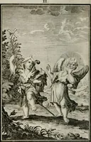 An illustration from Die ihren Gott liebende Seele, vorgestellt in den Sinnbildern des Hermanni Hugonis über seine Pia desideria, und des Ottonis Vaenii, über die Liebe Gottes, mit neuen Kupffern und Versen, welche zielen auf das innere Christenthum, aus dem Frantzösischen ins Teutsche übersetzt (1743)
