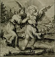 An illustration from Die ihren Gott liebende Seele, vorgestellt in den Sinnbildern des Hermanni Hugonis über seine Pia desideria, und des Ottonis Vaenii, über die Liebe Gottes, mit neuen Kupffern und Versen, welche zielen auf das innere Christenthum, aus dem Frantzösischen ins Teutsche übersetzt (1743)