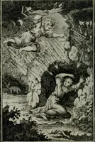 An illustration from Die ihren Gott liebende Seele, vorgestellt in den Sinnbildern des Hermanni Hugonis über seine Pia desideria, und des Ottonis Vaenii, über die Liebe Gottes, mit neuen Kupffern und Versen, welche zielen auf das innere Christenthum, aus dem Frantzösischen ins Teutsche übersetzt (1743)