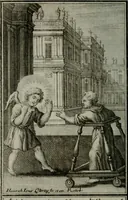 An illustration from Die ihren Gott liebende Seele, vorgestellt in den Sinnbildern des Hermanni Hugonis über seine Pia desideria, und des Ottonis Vaenii, über die Liebe Gottes, mit neuen Kupffern und Versen, welche zielen auf das innere Christenthum, aus dem Frantzösischen ins Teutsche übersetzt (1743)