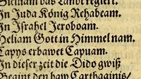 An illustration from Die Jahr Blum, : das ist, Ein kurtzer Auszzug [sic] vnd Begriff ausz vilerley Jüdischen, Griechischen, Romischen vnd Teutschen Scribenten, darin[n]en als in einer ordentlichen vnd verstendigen Summa begriffen seind fast alle Jahren von Erschaffung der Welt an, biss auff diss gegenwertige Jahr. Darauss der Monarchien succession, viler Reich auff vnnd vndergang, nam[m]haffter Völcker vnder Juden, Heiden vnd Christen, Kriegen vnnd Thaten: Berhümpter Personen als Potentaten, Heerführer, Tyrannen, Martyrer, Gelehrten vnd Künstner Geburts, Lebens, vnd Sterbens Jahr, newe Fünd, Geistlicher vnd Politischer Ceremonien auff vnd abbringung, on alle müh mag erlernet werden. Allen frommen Teutschen vnd der Antiquiteten liebhabern zu gefallen in allsolches Handtbüchlein zusamen gelesen, welches zuuor also nie in Truck aussgangen, vnd in lustige Reimen verfasset, (1595)