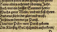 An illustration from Die Jahr Blum : welch da begreifft v[n]d in sich helt fast alle Iahren dieser Welt. Namhafft Persone[n], Stedt vnd Lant hieraus dir werden mit bekant. In guter Ordnung (auch mit Fleis gantz kurtz gefast, und Reime[n] weis vil mercklich Thaten vnd Geschicht (1595)
