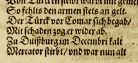 An illustration from Die Jahr Blum : welch da begreifft v[n]d in sich helt fast alle Iahren dieser Welt. Namhafft Persone[n], Stedt vnd Lant hieraus dir werden mit bekant. In guter Ordnung (auch mit Fleis gantz kurtz gefast, und Reime[n] weis vil mercklich Thaten vnd Geschicht (1595)