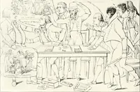 An illustration from Die Karikatur und Satire in der Medizin : mediko-kunsthistorische Studie (1921)