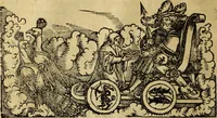 An illustration from Die Kunst der Chiromantzey : vsz Besehung der Hend. Physiognomey / vsz Anblick des Menschens. Natürlichen Astrologey noch dem Lauff der Soñen. Complexion eins yegklichen Menschens. Natürlichen Ynflüssz der Planeten. der zwolff Zeichen Angesychten. Ettliche Canones / zu Erkantnüsz der Menschen Kranckheiten / solicher weisz vormals nye beschriben oder gedruckt. Zusamen verordnet / vnd verteütscht durch ... (1523)