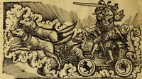 Picture 90 of 94 from Die Kunst der Chiromantzey : vsz Besehung der Hend. Physiognomey / vsz Anblick des Menschens. Natürlichen Astrologey noch dem Lauff der Soñen. Complexion eins yegklichen Menschens. Natürlichen Ynflüssz der Planeten. der zwolff Zeichen Angesychten. Ettliche Canones / zu Erkantnüsz der Menschen Kranckheiten / solicher weisz vormals nye beschriben oder gedruckt. Zusamen verordnet / vnd verteütscht durch ... (1523), leaf 137