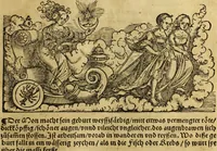 Picture 91 of 94 from Die Kunst der Chiromantzey : vsz Besehung der Hend. Physiognomey / vsz Anblick des Menschens. Natürlichen Astrologey noch dem Lauff der Soñen. Complexion eins yegklichen Menschens. Natürlichen Ynflüssz der Planeten. der zwolff Zeichen Angesychten. Ettliche Canones / zu Erkantnüsz der Menschen Kranckheiten / solicher weisz vormals nye beschriben oder gedruckt. Zusamen verordnet / vnd verteütscht durch ... (1523), leaf 138