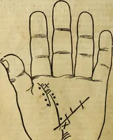 Picture 7 of 94 from Die Kunst der Chiromantzey : vsz Besehung der Hend. Physiognomey / vsz Anblick des Menschens. Natürlichen Astrologey noch dem Lauff der Soñen. Complexion eins yegklichen Menschens. Natürlichen Ynflüssz der Planeten. der zwolff Zeichen Angesychten. Ettliche Canones / zu Erkantnüsz der Menschen Kranckheiten / solicher weisz vormals nye beschriben oder gedruckt. Zusamen verordnet / vnd verteütscht durch ... (1523), leaf 21