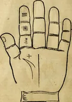 Picture 25 of 94 from Die Kunst der Chiromantzey : vsz Besehung der Hend. Physiognomey / vsz Anblick des Menschens. Natürlichen Astrologey noch dem Lauff der Soñen. Complexion eins yegklichen Menschens. Natürlichen Ynflüssz der Planeten. der zwolff Zeichen Angesychten. Ettliche Canones / zu Erkantnüsz der Menschen Kranckheiten / solicher weisz vormals nye beschriben oder gedruckt. Zusamen verordnet / vnd verteütscht durch ... (1523), leaf 53