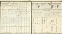 An illustration from Die ländliche und landwirthschaftliche Baukunst von Holz und Brettern : oder die Blockhäuser-Baukunst nach den Regeln der Architektur und Symmetrie systematisch bearbeitet und geordnet ... (1840)