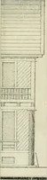 An illustration from Die ländliche und landwirthschaftliche Baukunst von Holz und Brettern : oder die Blockhäuser-Baukunst nach den Regeln der Architektur und Symmetrie systematisch bearbeitet und geordnet ... (1840)