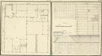 An illustration from Die ländliche und landwirthschaftliche Baukunst von Holz und Brettern : oder die Blockhäuser-Baukunst nach den Regeln der Architektur und Symmetrie systematisch bearbeitet und geordnet ... (1840)
