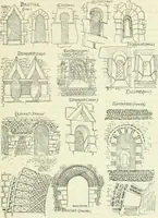 An illustration from Die älteste Kunst, insbesondere di Baukunst, der Germanen (1909)