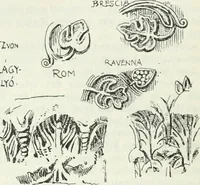 An illustration from Die älteste Kunst, insbesondere di Baukunst, der Germanen (1909)
