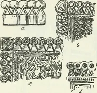 An illustration from Die älteste Kunst, insbesondere di Baukunst, der Germanen (1909)