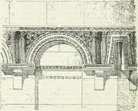 An illustration from Die älteste Kunst, insbesondere di Baukunst, der Germanen (1909)