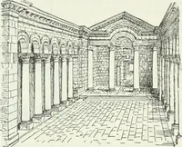 An illustration from Die älteste Kunst, insbesondere di Baukunst, der Germanen (1909)