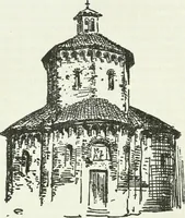 An illustration from Die älteste Kunst, insbesondere di Baukunst, der Germanen (1909)