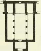 An illustration from Die älteste Kunst, insbesondere di Baukunst, der Germanen (1909)
