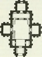 An illustration from Die älteste Kunst, insbesondere di Baukunst, der Germanen (1909)