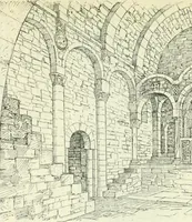 An illustration from Die älteste Kunst, insbesondere di Baukunst, der Germanen (1909)
