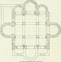 An illustration from Die älteste Kunst, insbesondere di Baukunst, der Germanen (1909)