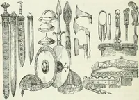 An illustration from Die älteste Kunst, insbesondere di Baukunst, der Germanen (1909)