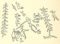 An illustration from Die Malereien der Buschmänner in Südafrika (1910)