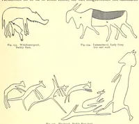 An illustration from Die Malereien der Buschmänner in Südafrika (1910)