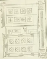 An illustration from Die Mappe des Bautischlers : oder, Ideen zu Thorwegen, Hausthüren, Doppelthüren, Vorsetzern, Stubenthüren, Gewölbethüren, Glasthüren, Bogen- und andern Fenstern, mit ihrem vergrössert dargestellten Grund- und Profilriss und dem beigefügten Maassstabe : zum Gebrauche für Architecten, Decorateurs, Baugewerken, Tischler, Glaser, Bildhauer und Freunde der Baukunst : mit besonderer Rücksicht auf leichte Ausführbarkeit der im Praktischen oft schwer zu hebenden Schwierigkeiten und auf die Anwendung bei alten, neu zu decorirenden Gebäuden : auch als Vorlegeblätter anwendbar (1832)