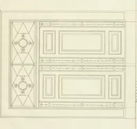 An illustration from Die Mappe des Bautischlers : oder, Ideen zu Thorwegen, Hausthüren, Doppelthüren, Vorsetzern, Stubenthüren, Gewölbethüren, Glasthüren, Bogen- und andern Fenstern, mit ihrem vergrössert dargestellten Grund- und Profilriss und dem beigefügten Maassstabe : zum Gebrauche für Architecten, Decorateurs, Baugewerken, Tischler, Glaser, Bildhauer und Freunde der Baukunst : mit besonderer Rücksicht auf leichte Ausführbarkeit der im Praktischen oft schwer zu hebenden Schwierigkeiten und auf die Anwendung bei alten, neu zu decorirenden Gebäuden : auch als Vorlegeblätter anwendbar (1832)