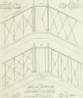 An illustration from Die Mappe des Bautischlers : oder, Ideen zu Thorwegen, Hausthüren, Doppelthüren, Vorsetzern, Stubenthüren, Gewölbethüren, Glasthüren, Bogen- und andern Fenstern, mit ihrem vergrössert dargestellten Grund- und Profilriss und dem beigefügten Maassstabe : zum Gebrauche für Architecten, Decorateurs, Baugewerken, Tischler, Glaser, Bildhauer und Freunde der Baukunst : mit besonderer Rücksicht auf leichte Ausführbarkeit der im Praktischen oft schwer zu hebenden Schwierigkeiten und auf die Anwendung bei alten, neu zu decorirenden Gebäuden : auch als Vorlegeblätter anwendbar (1832)