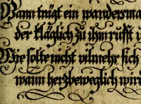 An illustration from Die mit teutschen Saiten überzogene, heilige Kron-Harffe, oder, Verfassung des gantzen Psalter Davids in teutsche Reim-Gebände : vermittelst sonderbarer darzu mit dem basso continuo, neu-verfertigter Kunst-Melodeyen ... (1680)