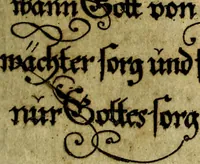 An illustration from Die mit teutschen Saiten überzogene, heilige Kron-Harffe, oder, Verfassung des gantzen Psalter Davids in teutsche Reim-Gebände : vermittelst sonderbarer darzu mit dem basso continuo, neu-verfertigter Kunst-Melodeyen ... (1680)
