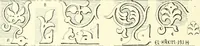 An illustration from Die Ornamente der Hakim- und Ashar-Moschee; Materialien zur Geschichte der älteren Kunst des Islam (1912)