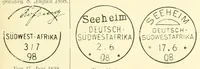 An illustration from Die postfreimarken und die entwertungen der deutschen postanstalten in den schutzgebieten und im auslande (1908)