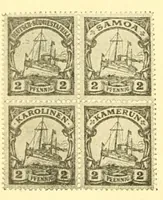 Picture 13 of 14 from Die postfreimarken und die entwertungen der deutschen postanstalten in den schutzgebieten und im auslande (1908), leaf 120