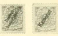An illustration from Die postfreimarken und die entwertungen der deutschen postanstalten in den schutzgebieten und im auslande (1908)