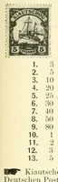 Picture 1 of 14 from Die postfreimarken und die entwertungen der deutschen postanstalten in den schutzgebieten und im auslande (1908), leaf 45